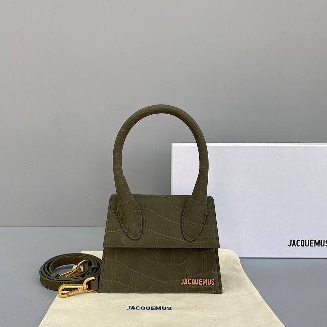 Jacquemus tote bag green leather 18cm - 1