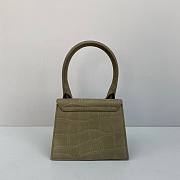 Jacquemus tote bag green leather 18cm - 4