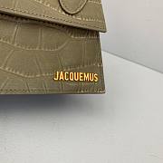 Jacquemus tote bag green leather 18cm - 6