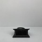 Jacquemus mini tote bag black leather 12cm - 2