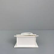 Jacquemus mini tote bag white leather 12cm - 6