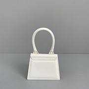 Jacquemus mini tote bag white leather 12cm - 5