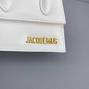 Jacquemus mini tote bag white leather 12cm - 2