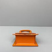 Jacquemus mini tote bag orange leather 12cm - 5