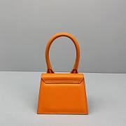 Jacquemus mini tote bag orange leather 12cm - 4