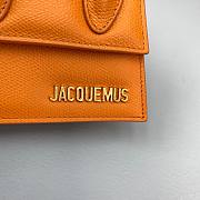 Jacquemus mini tote bag orange leather 12cm - 2