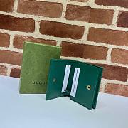 Gucci Diana card case wallet in green leather - 3