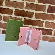 Gucci Diana card case wallet in pink leather - 3