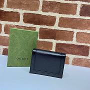 Gucci Diana card case wallet in black leather - 3