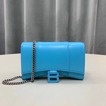 Balenciaga shoulder bag blue leather 19cm