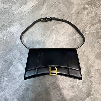 Balenciaga hourglass shoulder bag in black