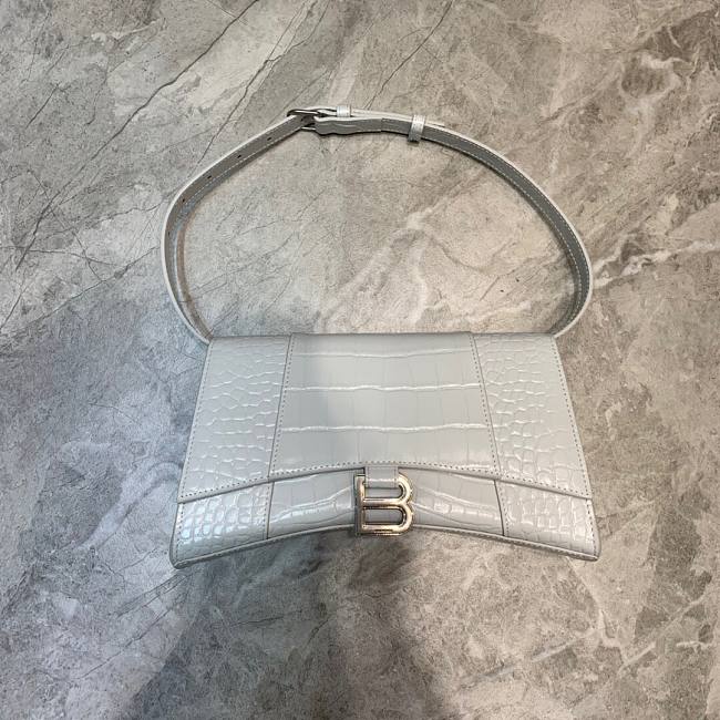 Balenciaga hourglass shoulder bag in white - 1