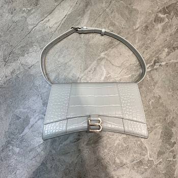 Balenciaga hourglass shoulder bag in white