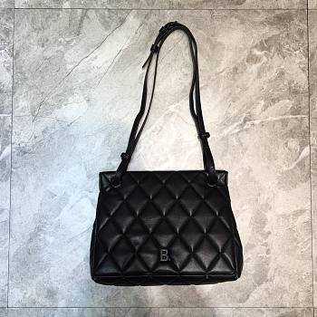 Balenciaga shoulder tote bag in black - black hardware 25cm