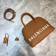 Balenciaga Ville Top Handle Bag Brown/White - 3