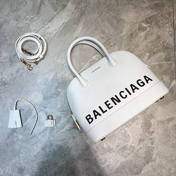 Balenciaga Ville Top Handle Mini Bag White/ Black