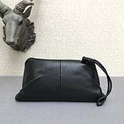 Bottega Veneta fold-over envelope clutch black - 2