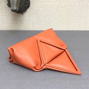 Bottega Veneta fold-over envelope clutch orange - 5