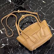 Bottega Veneta Mini intreccio leather top handle bag almond - 5