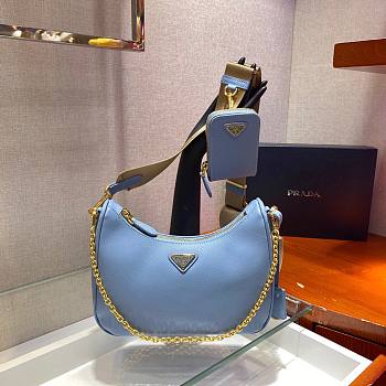 Prada Re-Edition 2005 Saffiano blue leather bag 1BH204