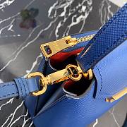 Prada Saffiano Top Handle Bag Blue 1BN012 - 6