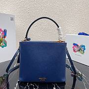 Prada Saffiano Top Handle Bag Blue 1BN012 - 3