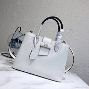 Prada White Leather Tote Bag 1bg148 - 1