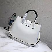 Prada White Leather Tote Bag 1bg148 - 6