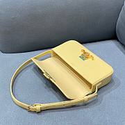 Celine Triomphe Shoulder Bag Shiny Calfskin Yellow - 4