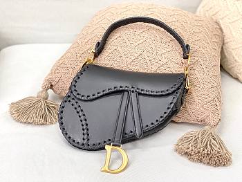 Dior Saddle Black Leather Bag 