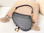 Dior Saddle Black Leather Bag  - 5