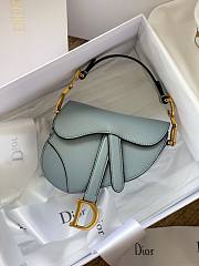 Dior Micro Saddle Mini Grained Leather in Blue - 4