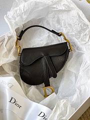 Dior Micro Saddle Mini Grained Leather in Black - 1