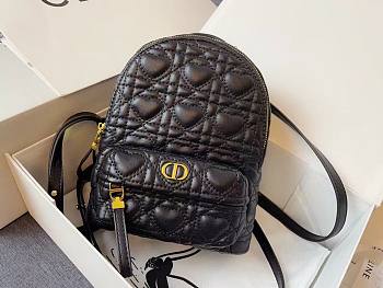 Dior Mini Dioramour Bright Black Lambskin Backpack