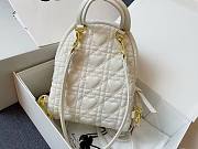 Dior Mini Dioramour White Lambskin Backpack - 4