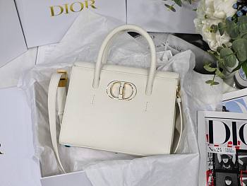 Dior Medium St Honoré Tote Bag in White M9321