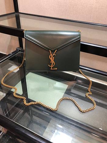 YSL Cassandra Monogram Bag in Box leather green