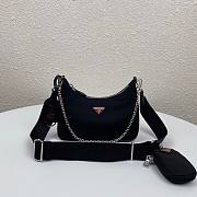 Prada Re-Edition 2005 Nylon Bag Black -Red 1BH204 - 1