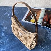 Prada Nylon And Saffiano Leather Mini Bag Beige 1NE204 - 5