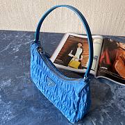 Prada Nylon And Saffiano Leather Mini Bag Blue 1NE204 - 4