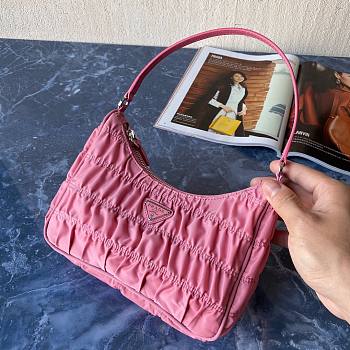 Prada Nylon And Saffiano Leather Mini Bag Pink 1NE204