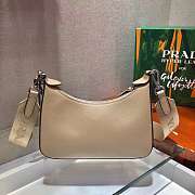 Prada Re-Edition 2005 Saffiano beige leather bag - silver  1BH204 - 3