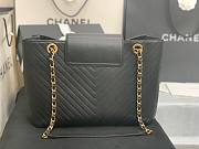 Chanel shopping bag V quilter black leather  - 3