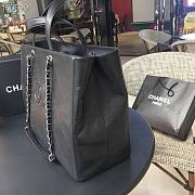 Chanel Quilted Calfskin Large Shopping Tote Bag Black - 6