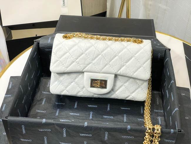 Chanel Quilted Calfskin Small 2.55 A37586 White - 1