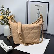 Chanel Crumpled Lambskin Mini Hobo Bag Beige - 5