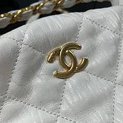 Chanel Crumpled Lambskin Mini Hobo Bag White - 2