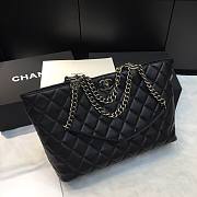 Chanel Dallas Calfskin Shopping Bag Black - 5