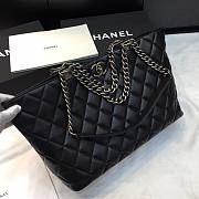 Chanel Dallas Calfskin Shopping Bag Black - 3