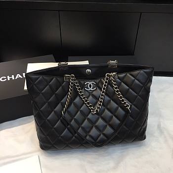 Chanel Dallas Calfskin Shopping Bag Black